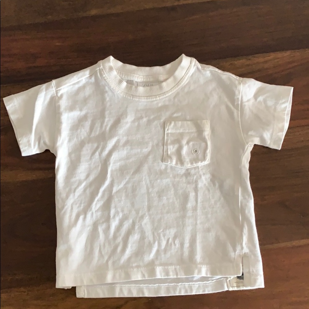 Zara white short sleeve baby tshirt